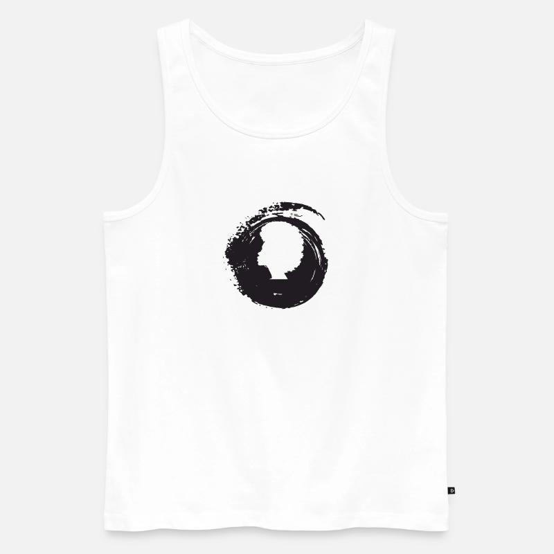 Funky 70s Afro Beat - Männer Premium Bio Tank Top - Weiß