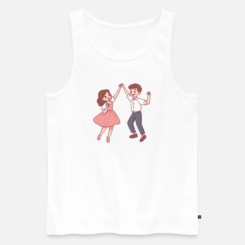 Danse couple Tango - Débardeur bio Premium Homme - blanc