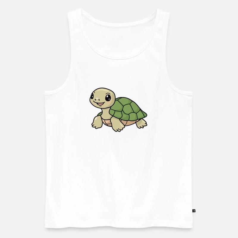 Turtle Tortuga - Männer Premium Bio Tank Top - Weiß