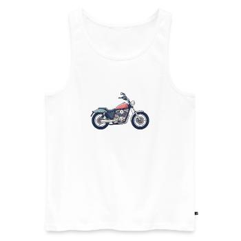 Dirt Bike Moto Motocross - Débardeur bio Premium Homme - blanc - Devant - Michal (187cm)
