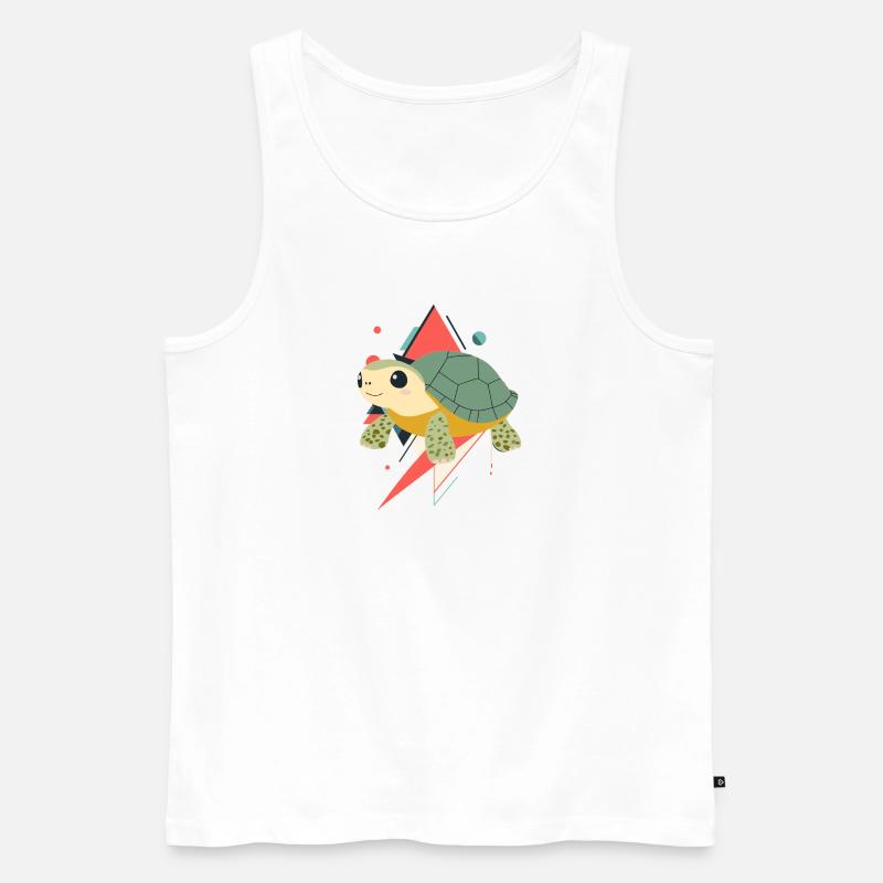 Turtle Schildkröte - Männer Premium Bio Tank Top - Weiß