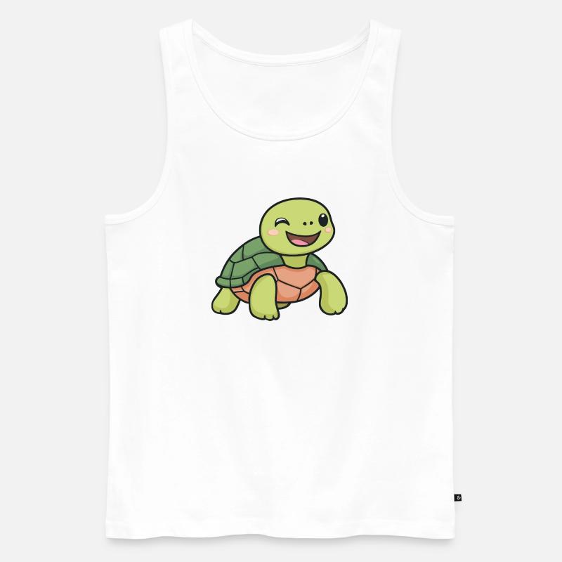 Turtle Schildkröten Uralt - Männer Premium Bio Tank Top - Weiß