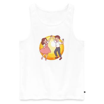 Dance Couple Dance School - Men's Premium Organic Tank Top - white - Front - AI Model Male 178 light (178cm)