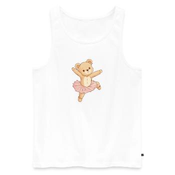 Ballerina Dancer Dance Sport - Men's Premium Organic Tank Top - white - Front - Michal (187cm)
