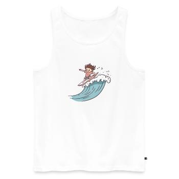 Planche de surf Surfer Surfergirl - Débardeur bio Premium Homme - blanc - Devant - Michal (187cm)