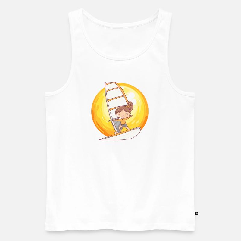 Windsurfen Windsurf - Männer Premium Bio Tank Top - Weiß