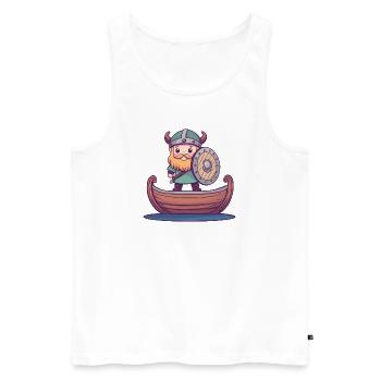 Wikinger Germanen - Männer Premium Bio Tank Top - Weiß - Vorne - AI Model Male 178 light (178cm)