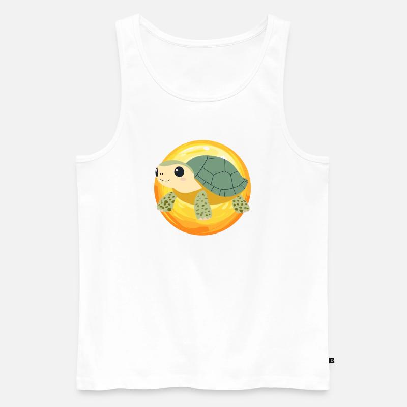 Turtle Schildkröte Tortuga - Männer Premium Bio Tank Top - Weiß