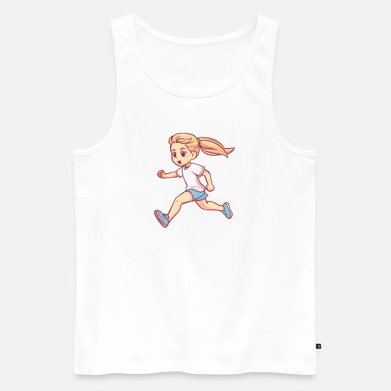 Laufen Sprint Sprinter - Männer Premium Bio Tank Top - Weiß