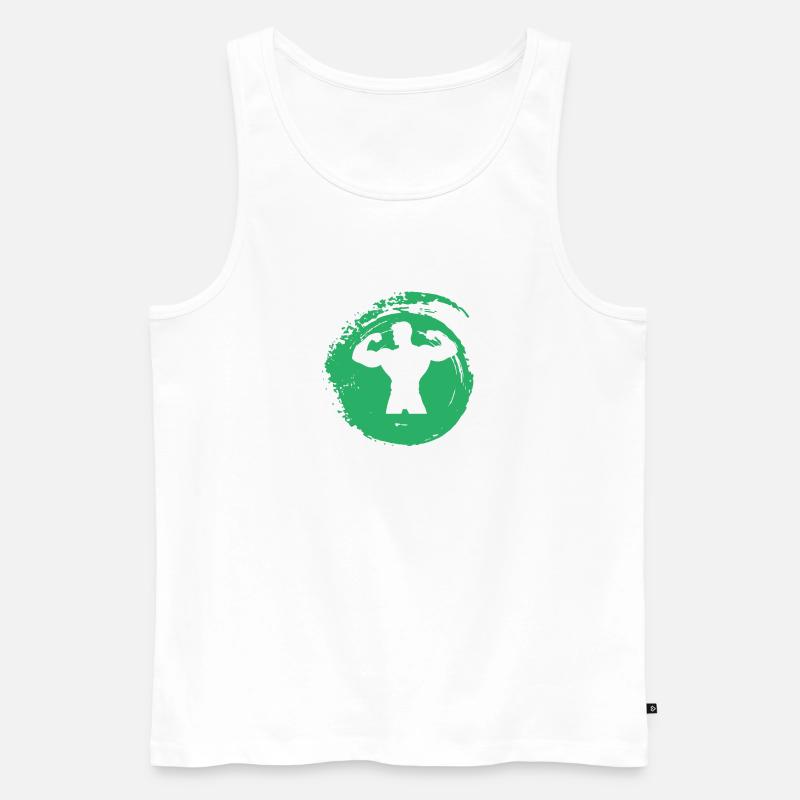 Bodybuilding Workout Gewicht - Männer Premium Bio Tank Top - Weiß