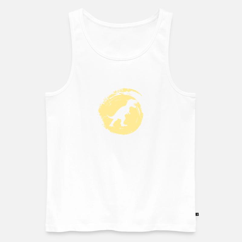 Dinosaurier Rex Museum - Männer Premium Bio Tank Top - Weiß