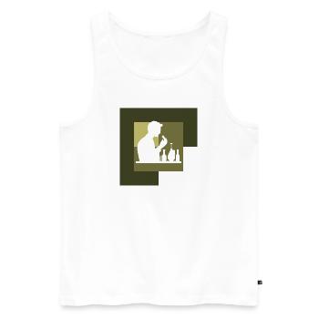 Chemiker chemisch Periodensystem - Männer Premium Bio Tank Top - Weiß - Vorne - Michal (187cm)