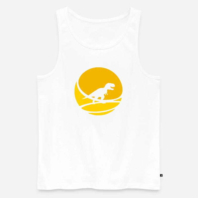 Dinosaurs Urzeit Reptil - Männer Premium Bio Tank Top - Weiß
