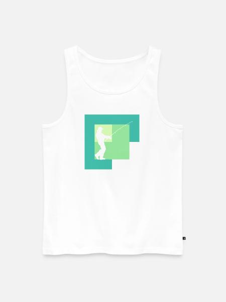 Fischen Fischerei Sportfischer - Männer Premium Bio Tank Top - Weiß