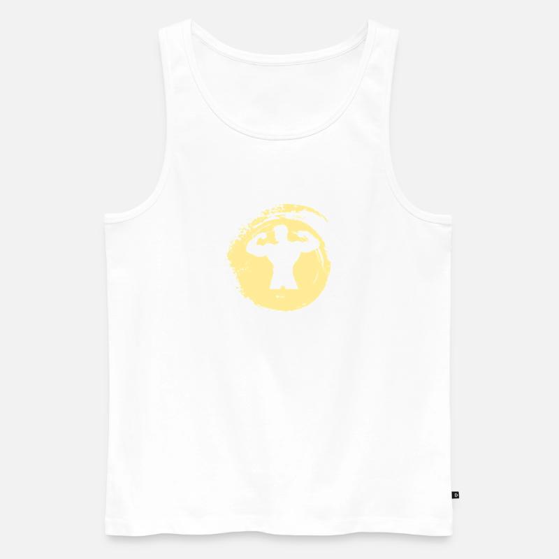 Bodybuilding Gewicht Bodybuilder - Männer Premium Bio Tank Top - Weiß