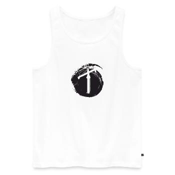 Crane Driver Crane Construction Worker - Men's Premium Organic Tank Top - white - Front - Michal (187cm)