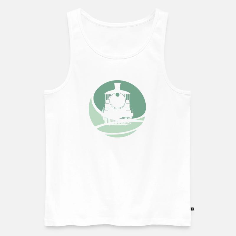 Eisenbahn Bahn - Männer Premium Bio Tank Top - Weiß
