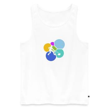 Curling Stick Curling Iron Curling Stone - Men's Premium Organic Tank Top - white - Front - AI Model Male 178 light (178cm)