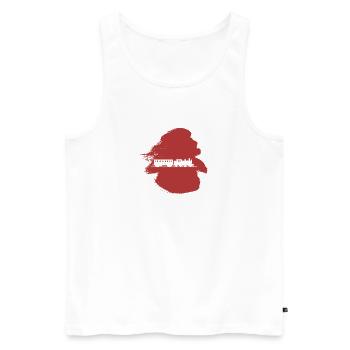 Dampflokomotive Bahn Lokomotive - Männer Premium Bio Tank Top - Weiß - Vorne - Michal (187cm)