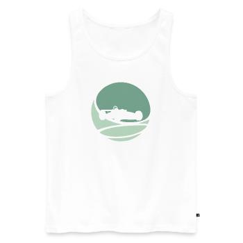 Autorennen Rennwagen Sportwagen - Männer Premium Bio Tank Top - Weiß - Vorne - AI Model Male 178 light (178cm)