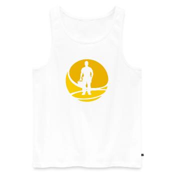 Tool Installer - Men's Premium Organic Tank Top - white - Front - AI Model Male 178 light (178cm)