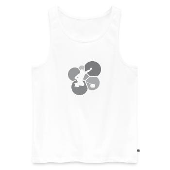 Curlingstock Curlingteam Curling Team - Men's Premium Organic Tank Top - white - Front - AI Model Male 178 light (178cm)