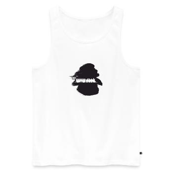Railway Steam locomotive Railway - Men's Premium Organic Tank Top - white - Front - AI Model Male 178 light (178cm)