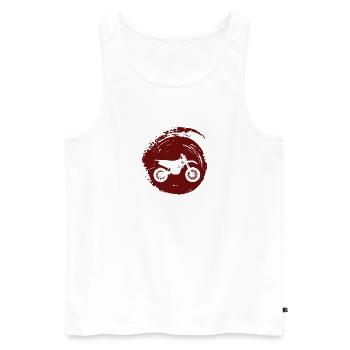Chopper Motocross - Men's Premium Organic Tank Top - white - Front - AI Model Male 178 light (178cm)