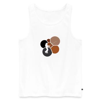 Fischer Angelrute - Männer Premium Bio Tank Top - Weiß - Vorne - Michal (187cm)