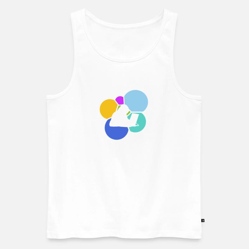 Computer Science Cybersecurity Student - Men's Premium Organic Tank Top - white