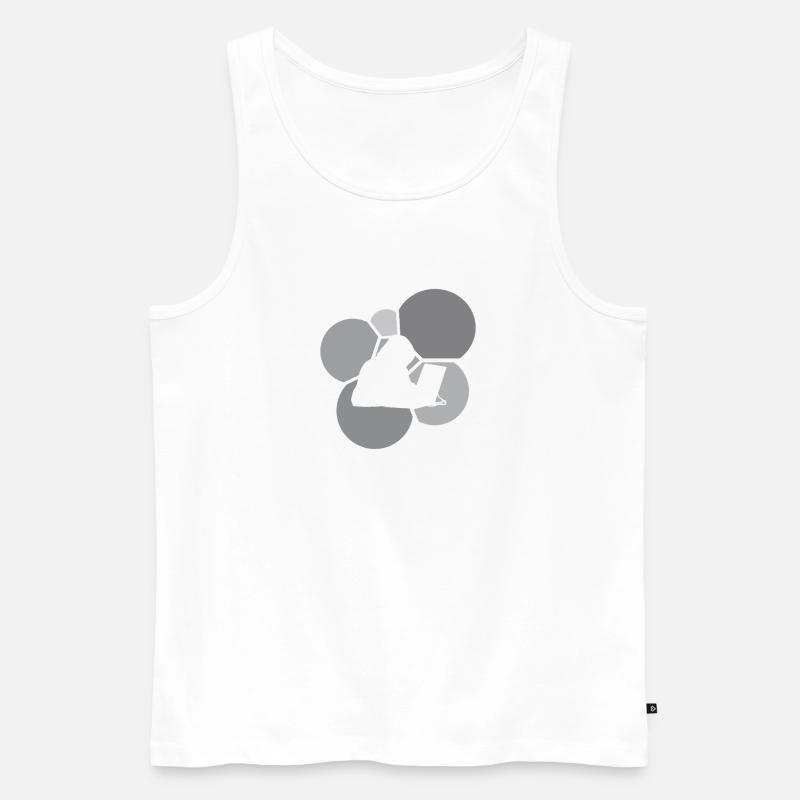 Computer scientist, hacker, computer freak - Men's Premium Organic Tank Top - white