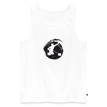 Curling Curlingstock - Männer Premium Bio Tank Top - Weiß - Vorne - Michal (187cm)