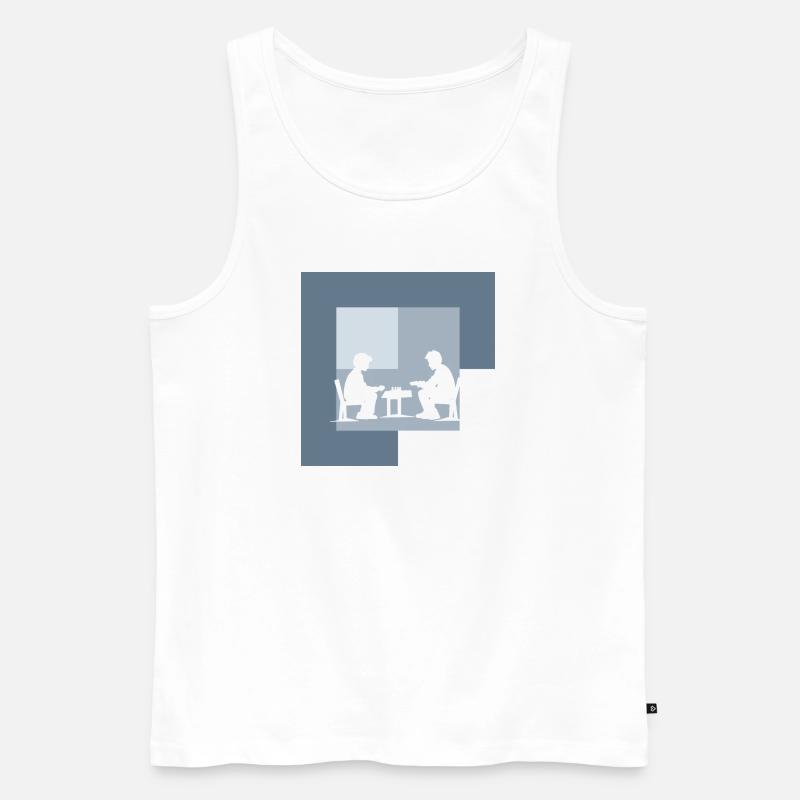 Board Games Strategy - Men's Premium Organic Tank Top - white