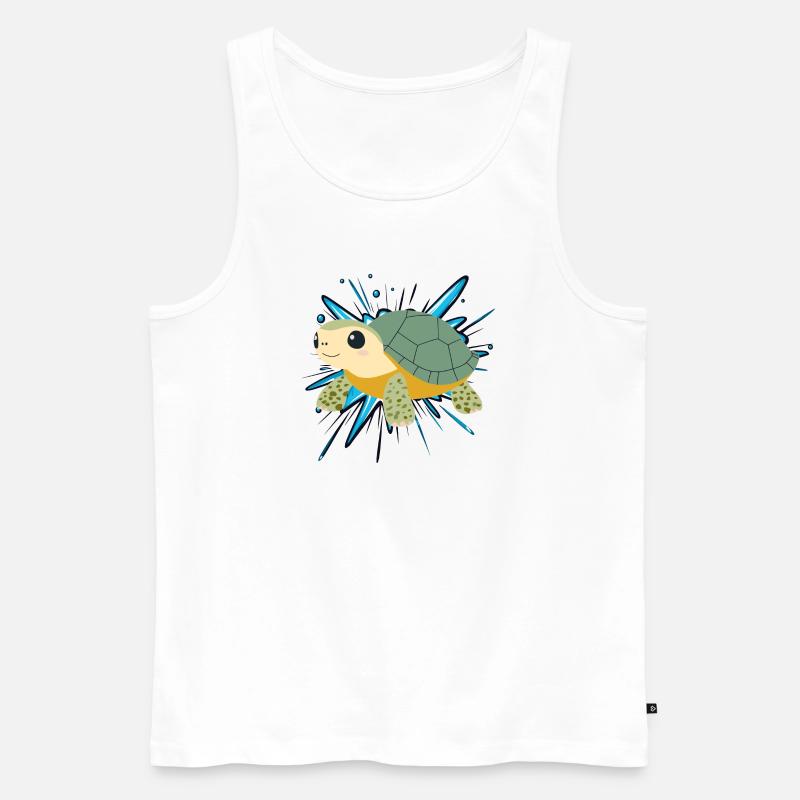Turtle Uralt Schildkröte Schildkröten - Männer Premium Bio Tank Top - Weiß