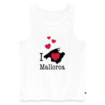 Mallorca Balearen Spanien Palme Ferieninsel Urlaub - Männer Premium Bio Tank Top - Weiß - Vorne - AI Model Male 178 light (178cm)