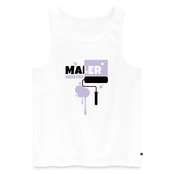 maler beruf malermeister - Männer Premium Bio Tank Top - Weiß - Vorne - Michal (187cm)