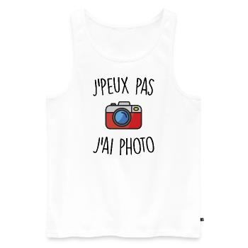 J'peux pas j'ai photo - Débardeur bio Premium Homme - blanc - Devant - Michal (187cm)