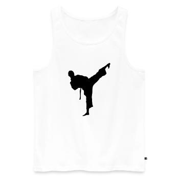 taekwondo_10 - Débardeur bio Premium Homme - blanc - Devant - Michal (187cm)