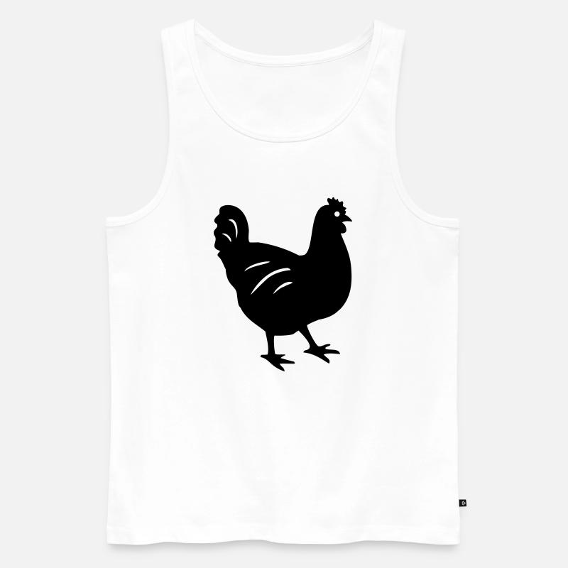 huhn vogel geschenk - Männer Premium Bio Tank Top - Weiß
