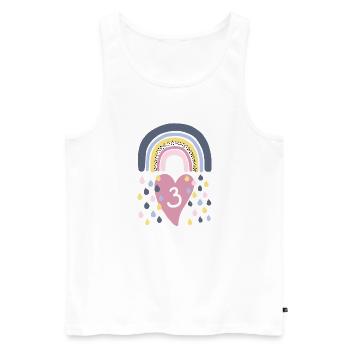 Rainbow 3rd Birthday Children - Men's Premium Organic Tank Top - white - Front - Michal (187cm)