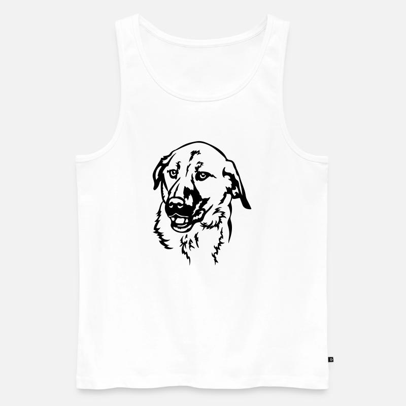Kangal Kopf - Männer Premium Bio Tank Top - Weiß
