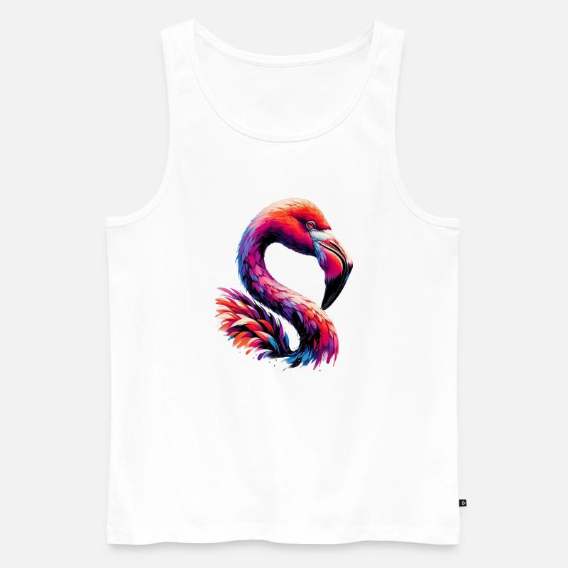 Flamingo - Männer Premium Bio Tank Top - Weiß