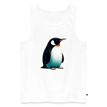 Penguin - Men's Premium Organic Tank Top - white - Front - Michal (187cm)