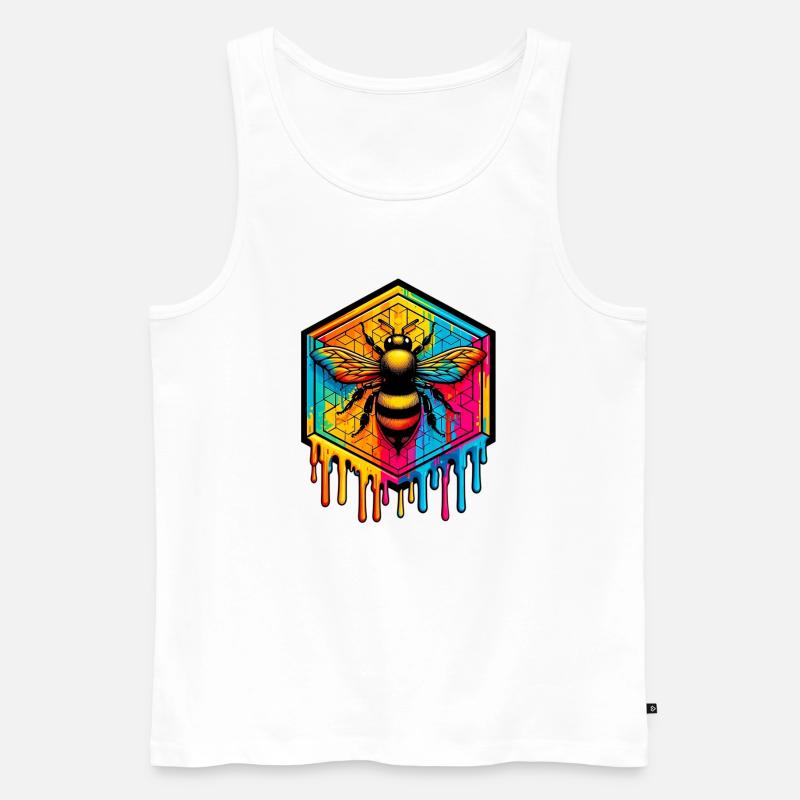 Biene - Männer Premium Bio Tank Top - Weiß