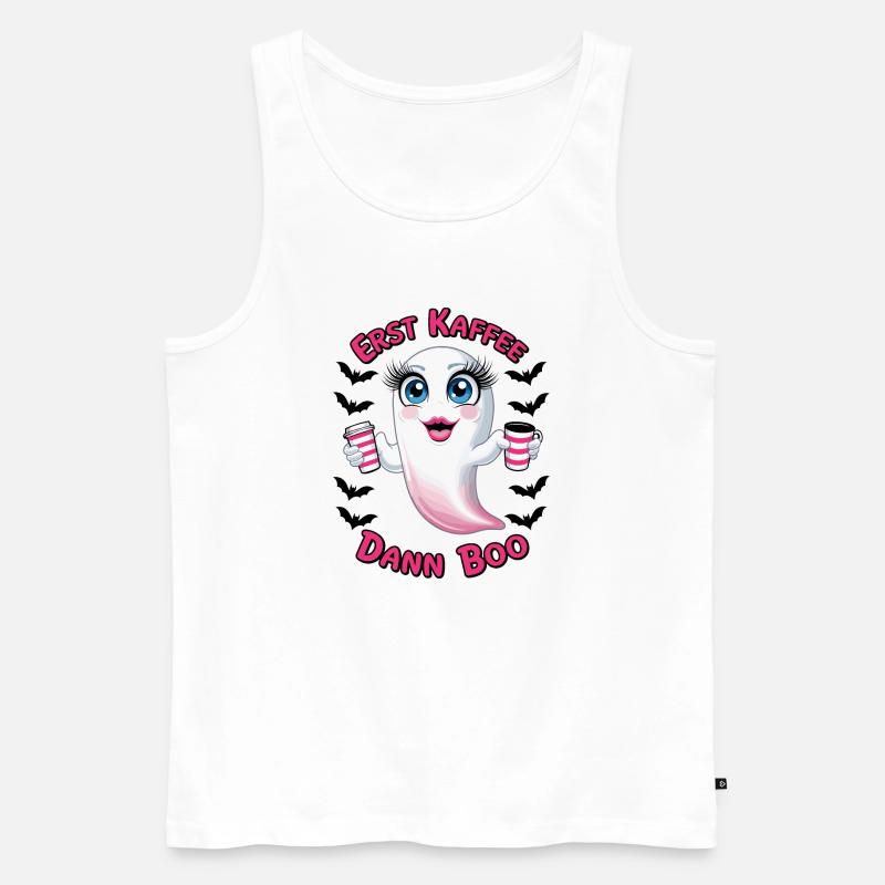 Süßer Geist mit Kaffee - Männer Premium Bio Tank Top - Weiß