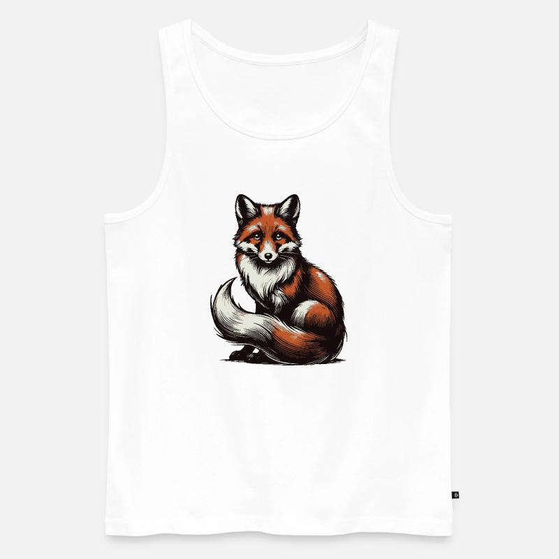Fuchs - Männer Premium Bio Tank Top - Weiß