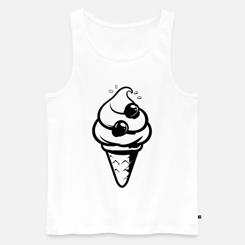 Eistüte - Männer Premium Bio Tank Top - Weiß