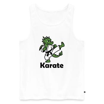 Karate Dragon - Men's Premium Organic Tank Top - white - Front - AI Model Male 178 light (178cm)