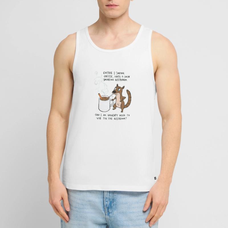 Kaffee Notfall Beutier Eichhörnchen Kippe  Männer Premium Bio Tank Top
