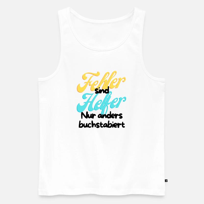 Fehler Helfer Gradient Script - Männer Premium Bio Tank Top - Weiß